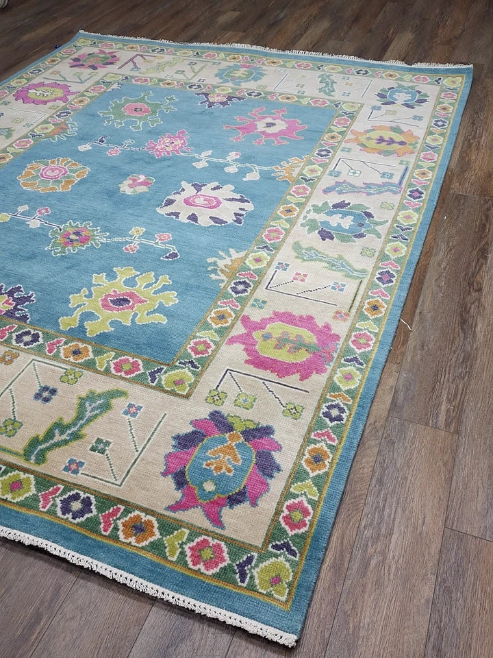 8' x 10' Ft. Contemporary Turkish Oushak Bohemian Hand Knotted Wool Rug - BR2638