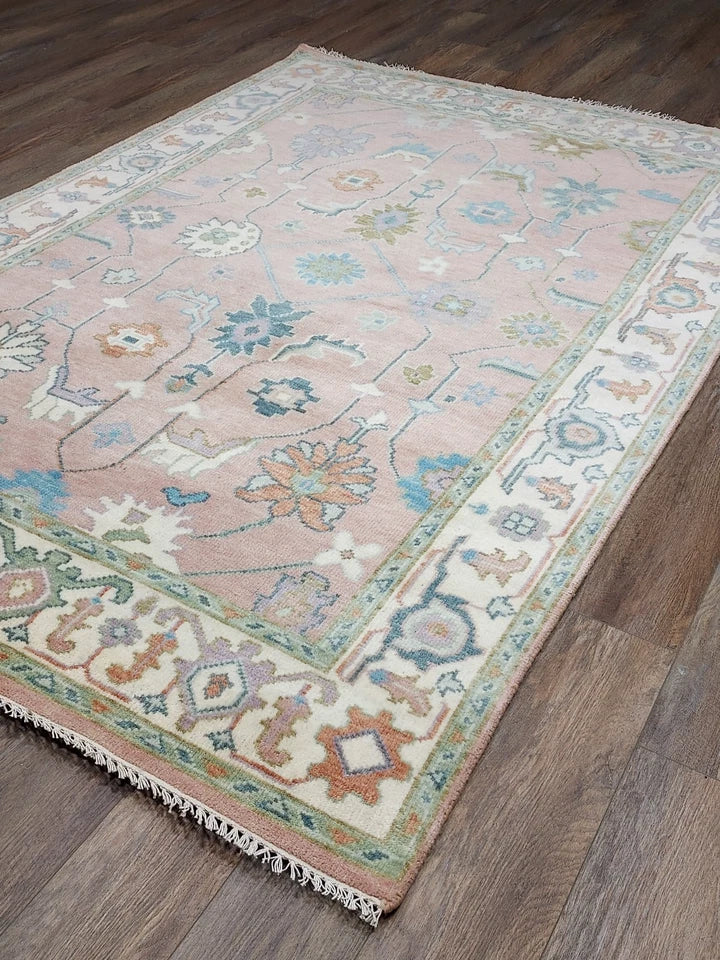6' x 9' Ft. Contemporary Turkish Oushak Bohemian Hand Knotted Wool Rug - BR2635